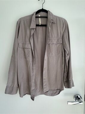 Babaton Soft Taupe Lightweight Shirt Jacket